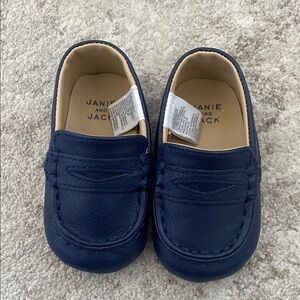 Janie and Jack Navy Kids Loafers
